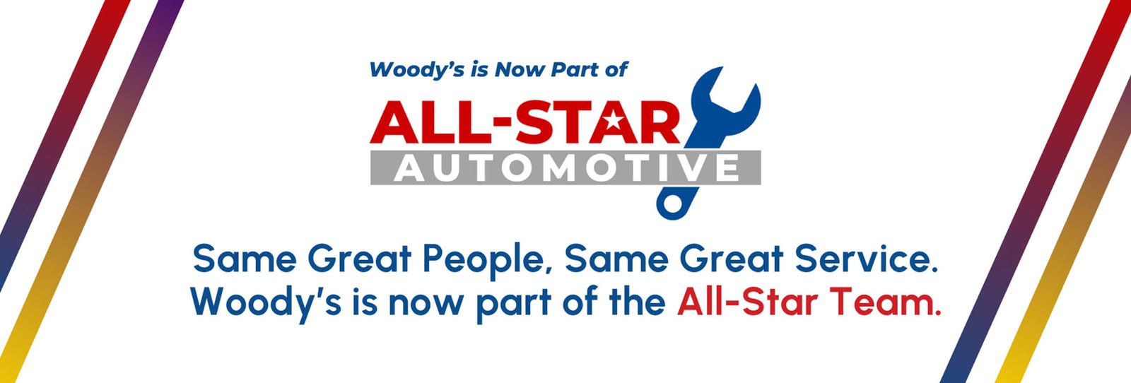 Woody's is now part of All-Star Automotive